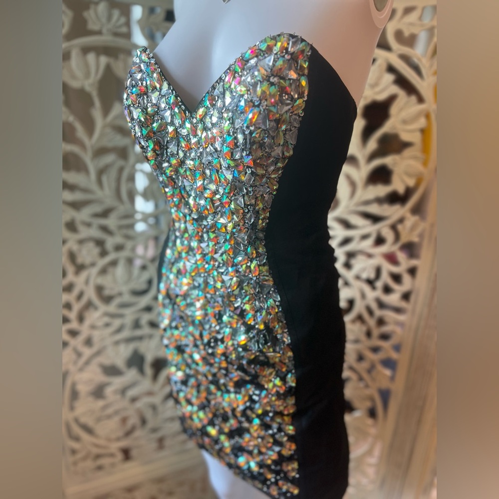 Jovani  Black and Silver jeweled Dress